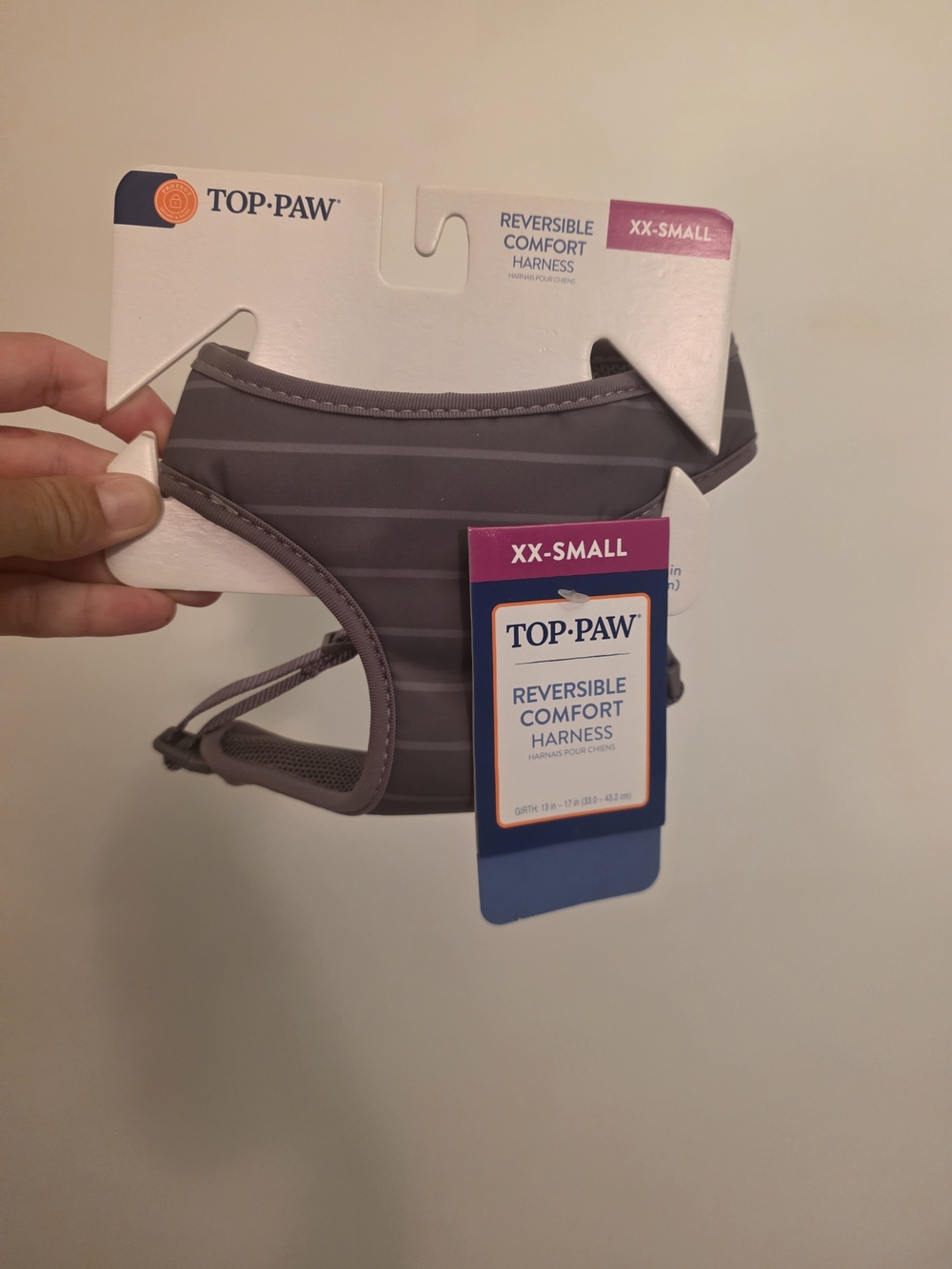 Top Paw Reversible Comfort Harness in Gray